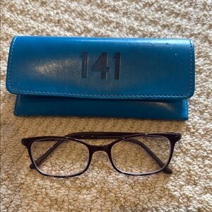141 Prescription Eyeglasses with Blue Case